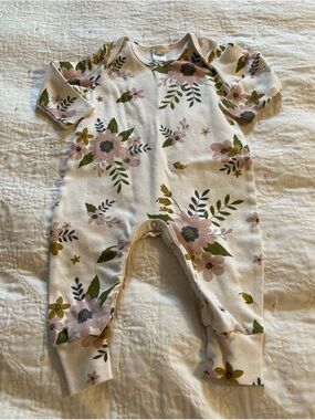 Floral Print Infant One-Piece - Pink Floral